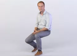 Max 0063 Man sitting listening 3D model