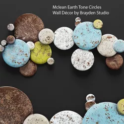 Mclean Earth Tone Circles Wall Decor 3D 3D model