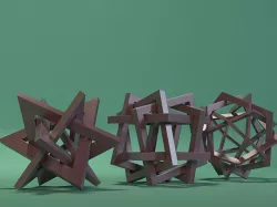 Orderly Tangles Low-poly  3D model