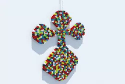 Perler Beads Crucifix 3D model