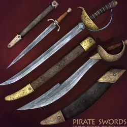 Pirate Swords Low-poly  3D model
