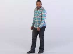 Ray 0128 Man in a plaid shirt 3D model