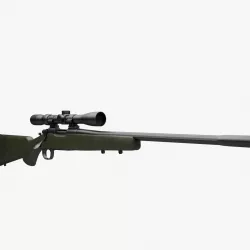 Remington 700 xcr  3x9 scope 3D model
