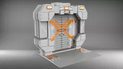 sci fi door 10 3D model