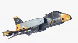 Sci-Fi Starfighter Navy PBR 3D model