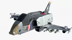 Sci-Fi Starfighter USA PBR 3D model
