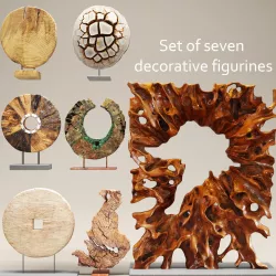 Set of statues and sculptures 3D 3D model