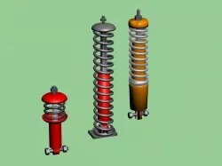 shock absorbers 3D model