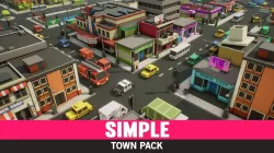 Simple Town - Cartoon Assets Low-poly  3D model