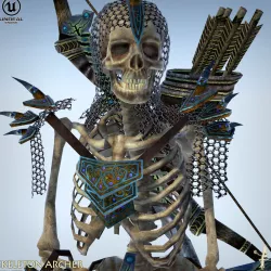 Skeleton Archer Low-poly  3D model