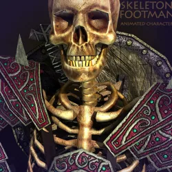Skeleton Footman Low-poly  3D model