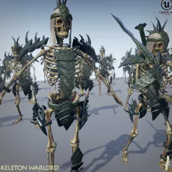 Skeleton Warlord Low-poly  3D model