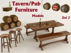 Tavern Furniture 2 3D model