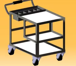 Trolley with castor