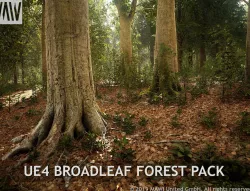 UE4 - BROADLEAF FOREST PACK Low-poly  3D model