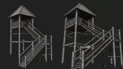 Viking Guard Tower Low-poly  3D model