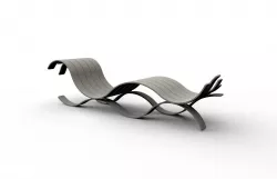 Wave Bench 3D model