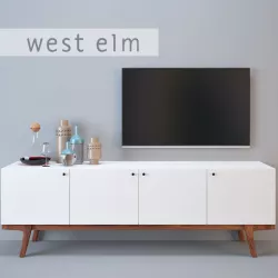 West Elm modern media console 3D model