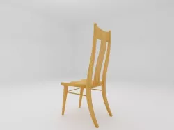 wooden chair 3D model