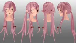 Yuno gasai hair style 3D model