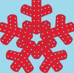 150 Pixel 24 inch Snowflake