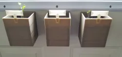 3x3 inch magnetic planter w/ magnetic catch tray