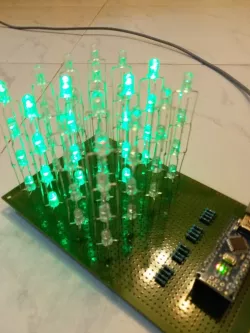 4x4x4 RGB LED Cube Fixture