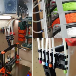 6 Spool Filament Dry Box Storage System with Bowden Tubes