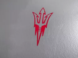 ASU Pitchfork Logo Stencil