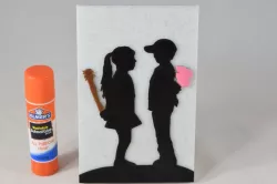 Banksy "Boy Meets Girl" Stencil Graffiti Art