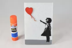 Banksy "Girl with Balloon" Stencil Graffiti Art