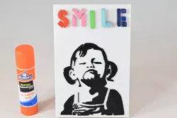 Banksy "Smile" Stencil Graffiti Art