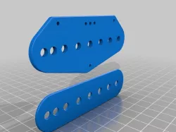 Bobbin for sevenstring T-style guitar bridge pickup with experimental magnet position