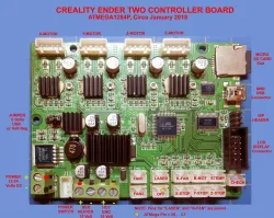 Creality Ender-2 Controller Board (Labeled)