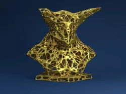 Demon Bust Voronoi Style