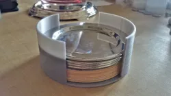 glass coasters container