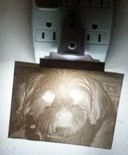 Lithophane nightlight holder