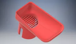 Powder Funnel with Sifter Version 2. Designed for Dram Worx Powder Silo.