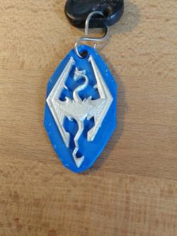 Skyrim Logo 3D Keychain