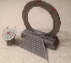 Stone Base for 28mm Stargate with text and DHD
