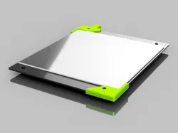 Tevo Tornado | Ikea Lots / Ultrabase / glass / mirror (4mm) heatbed brackets with cable strain relief