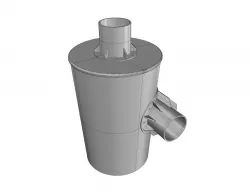 Vacuum cyclone 4" connection - 5 gallons standard bucket 