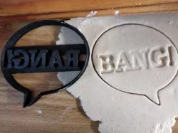 Word balloon cookie cutter