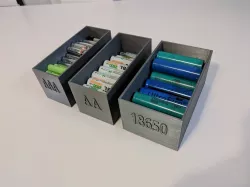 AA AAA and 18650 Battery Storage Box