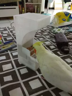 bird feeder with chaff collector (prevent Spill out)