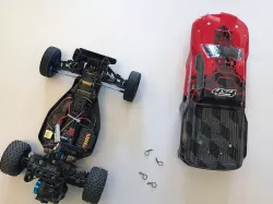 Body mounts for Tamiya DT-02 RC car chassis