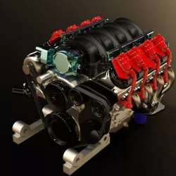 Chevy LS3 Receiverbox 1:10 for RC Trucks