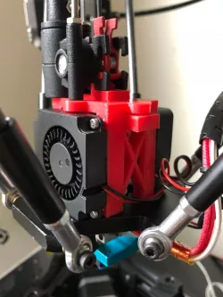 collar grips for nimble mount on stock hotend