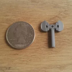 Double Headed Axe for Lego Minifigure