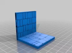 Dungeon Tiles - Cobblestone Walls and Tile Floor